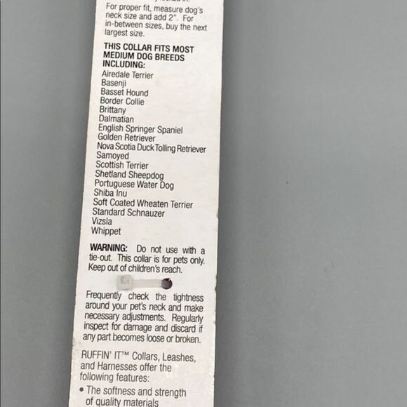 ruffin' it' dog collar Red Size Medium 14-20" adjustable quadlock buckle NEW - Picture 4 of 4